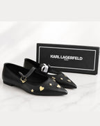 Mary Jane Donna Karl Lagerfeld in Vera Pelle Nera