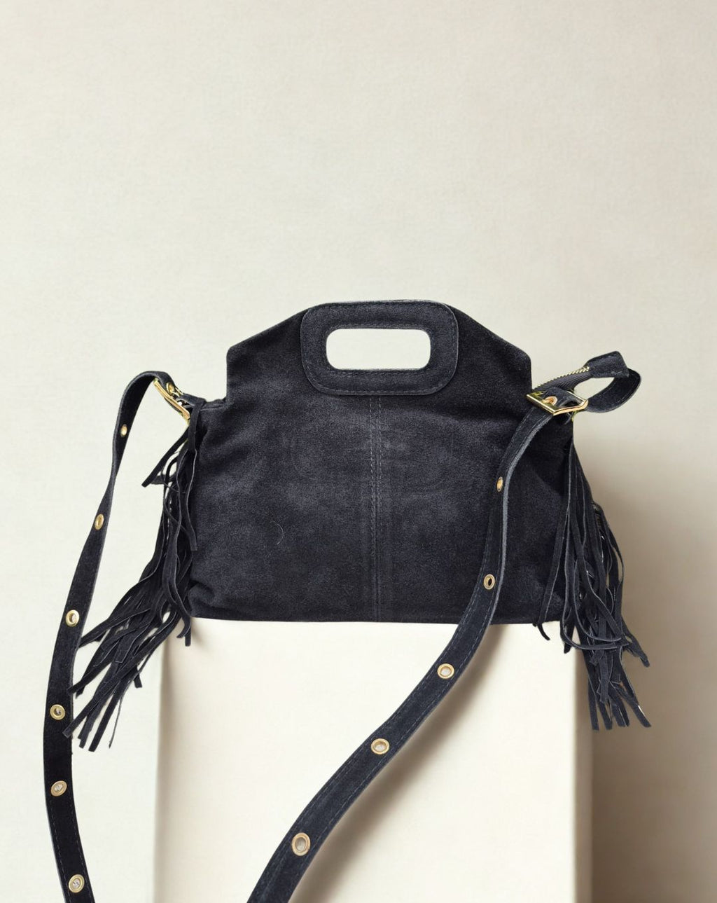 Borsa Donna Made in Italy – Vera Pelle Scamosciata, Misura Media con Tracolla