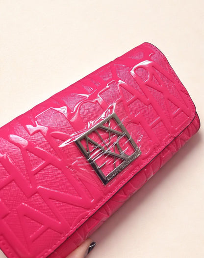 Pochette Donna Armani Exchange – Ecopelle Corallo, Misura Piccola con Tracolla