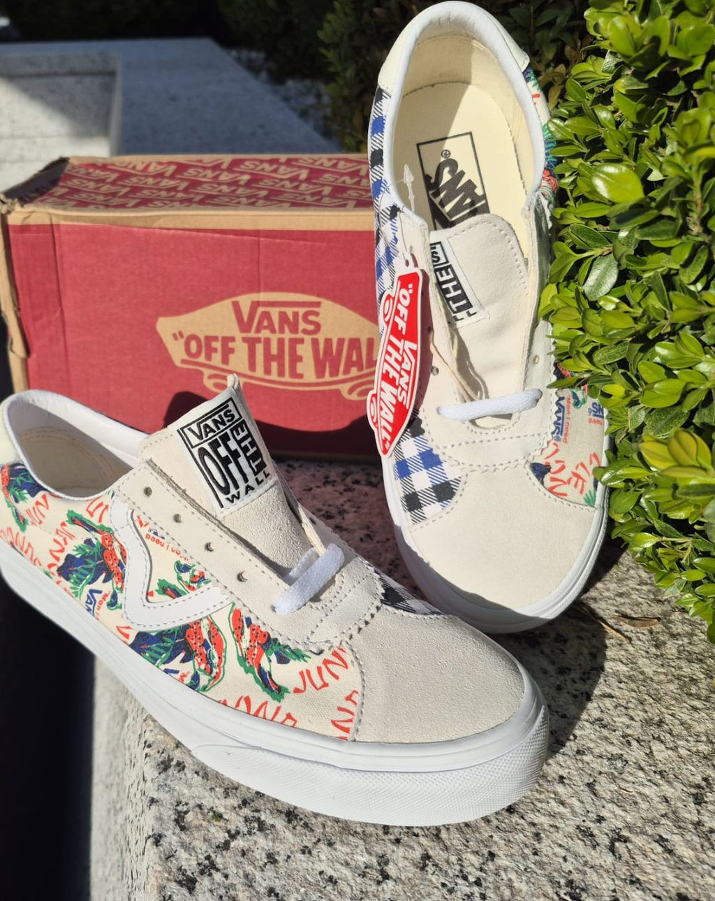Scarpe Basse Donna Vans in Tela e Pelle Scamosciata Multicolore