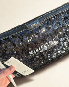 Pochette Donna Furla – Paillettes Nera, Misura Piccola con Manico