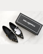 Mary Jane Donna Karl Lagerfeld in Vera Pelle Nera