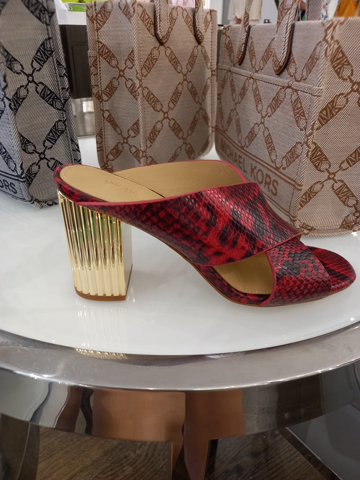 Sandali Michael Kors Donna in Vera Pelle – Effetto Pitonato