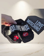 Sandali Donna Love Moschino in Pelo Sintetico Nero