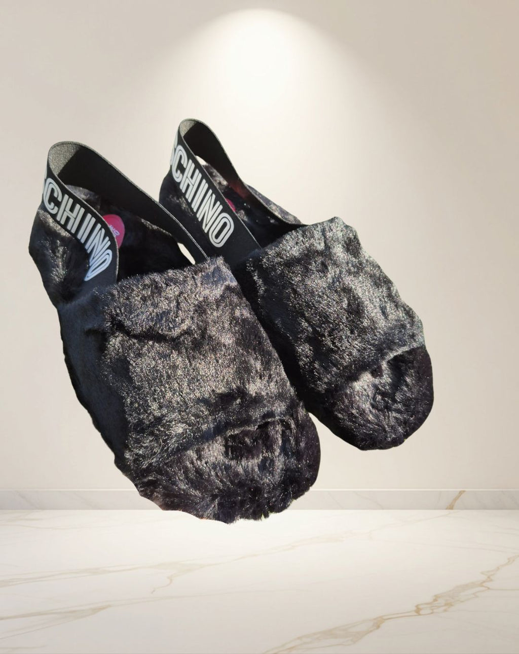 Sandali Donna Love Moschino in Pelo Sintetico Nero
