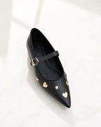 Mary Jane Donna Karl Lagerfeld in Vera Pelle Nera