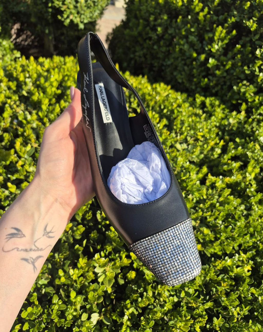 Décolleté Donna Karl Lagerfeld in Vera Pelle Nera