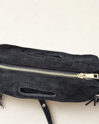 Borsa Donna Made in Italy – Vera Pelle Scamosciata, Misura Media con Tracolla