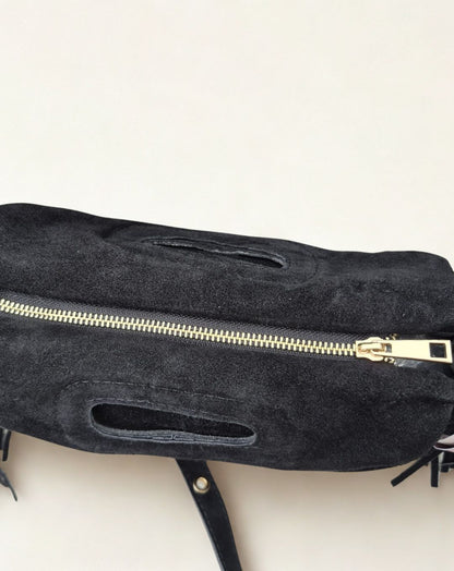 Borsa Donna Made in Italy – Vera Pelle Scamosciata, Misura Media con Tracolla