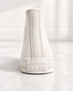 Scarpe Donna Converse in Vera Pelle Bianca