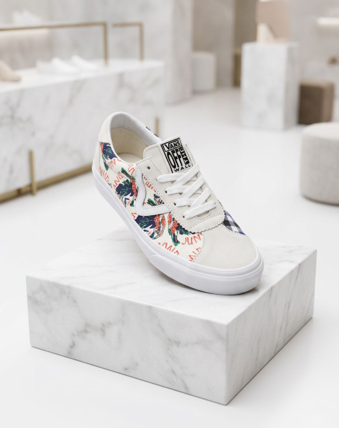 Scarpe Basse Donna Vans in Tela e Pelle Scamosciata Multicolore