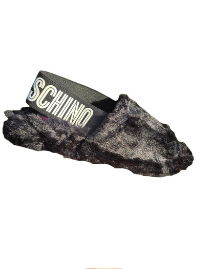 Sandali Donna Love Moschino in Pelo Sintetico Nero