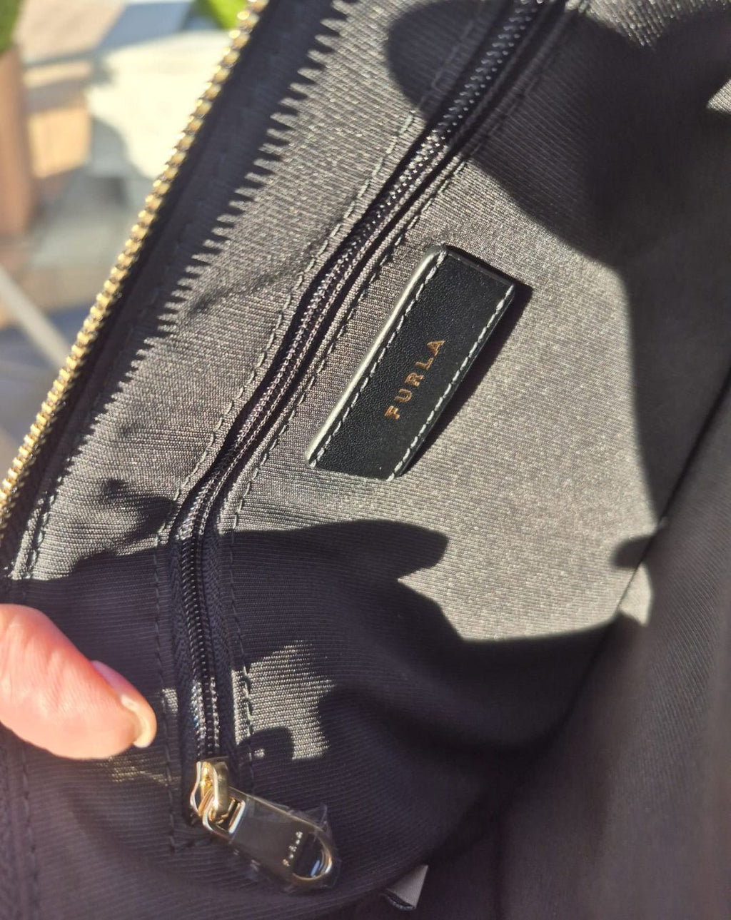 Pochette Donna Furla – Paillettes Nera, Misura Piccola con Manico