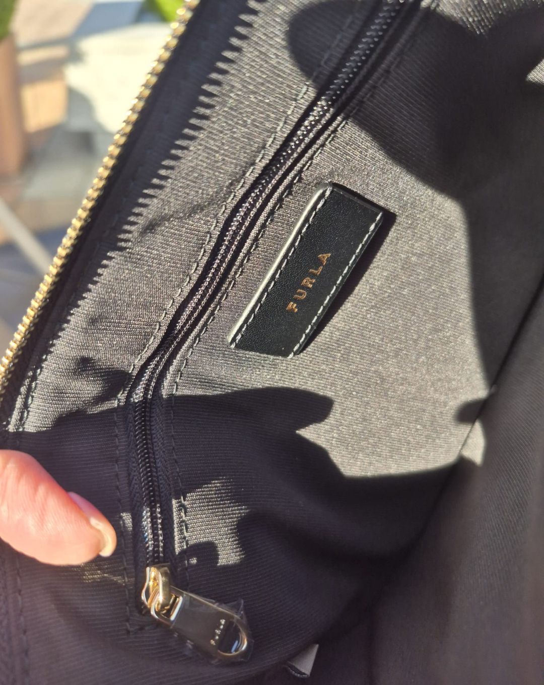 Pochette Donna Furla – Paillettes Nera, Misura Piccola con Manico