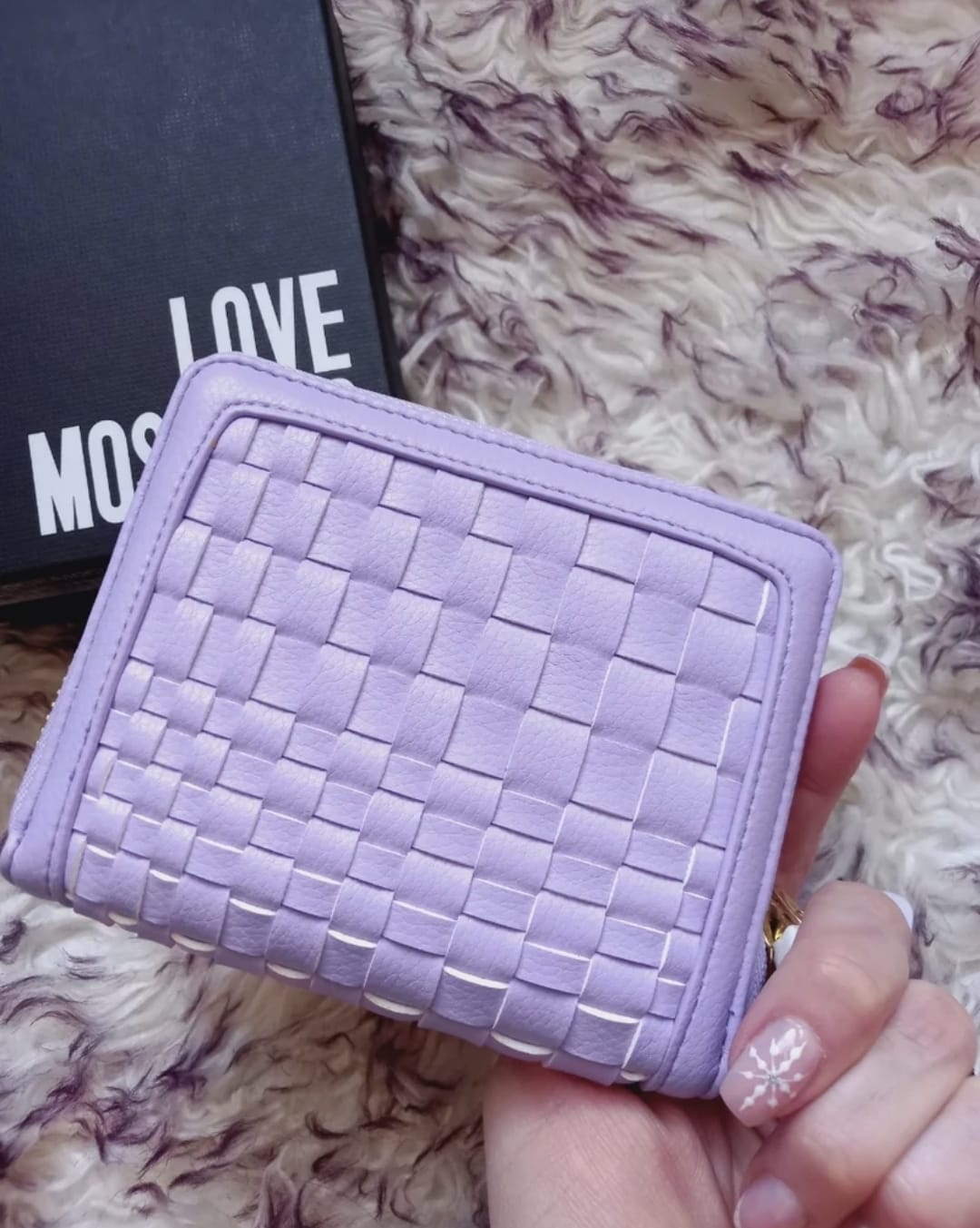 Portafoglio MOSCHINO – Ecopelle con Custodia, Formato Compatto