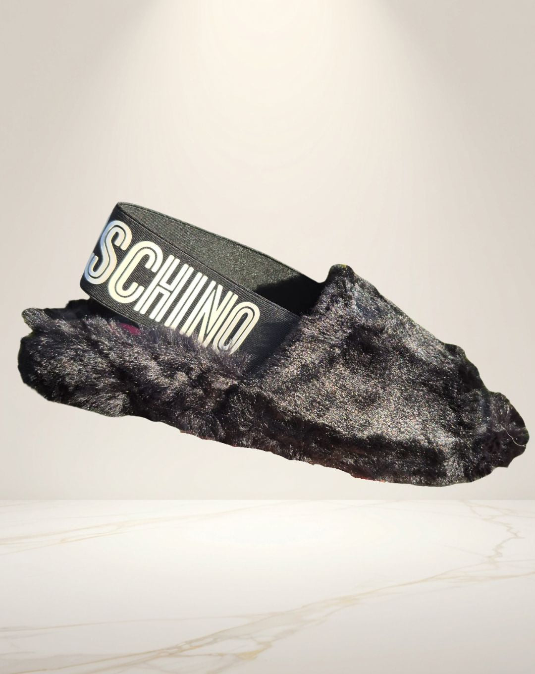 Sandali Donna Love Moschino in Pelo Sintetico Nero