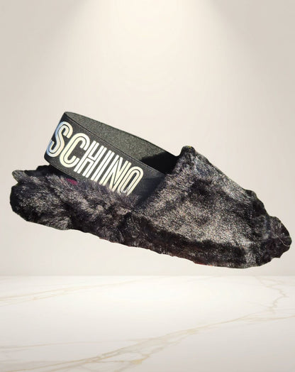 Sandali Donna Love Moschino in Pelo Sintetico Nero