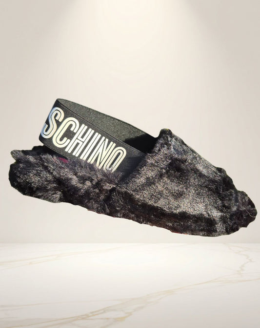 Sandali Donna Love Moschino in Pelo Sintetico Nero