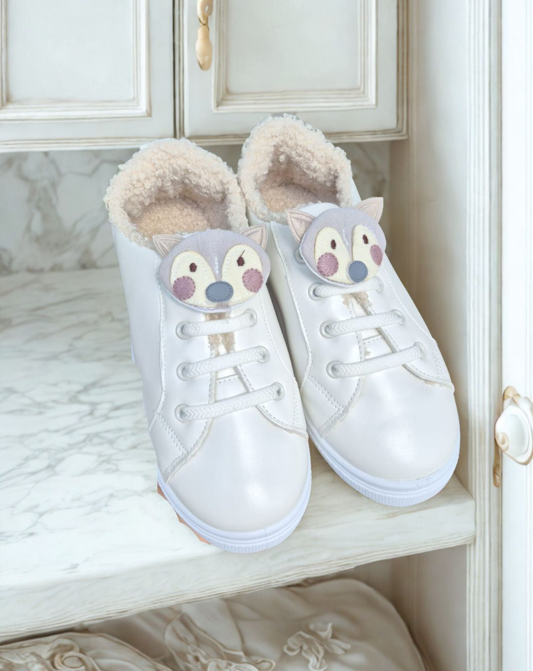 Sneakers Bambina D.T. New York – Ecopelle con Imbottitura in Pellicciotto Sintetico