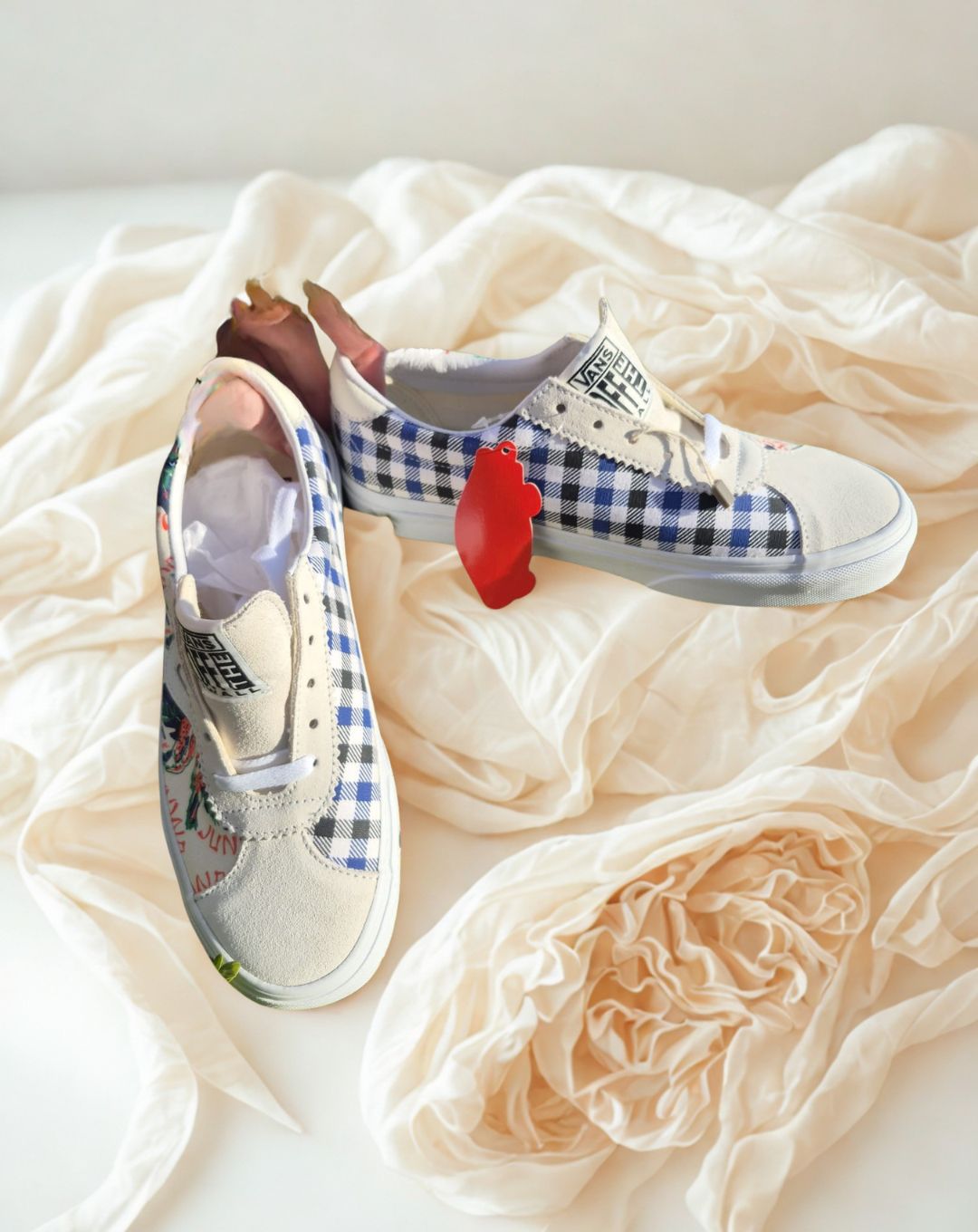 Scarpe Basse Donna Vans in Tela e Pelle Scamosciata Multicolore