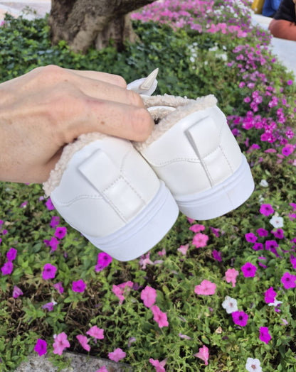 Sneakers Bambina D.T. New York – Ecopelle con Imbottitura in Pellicciotto Sintetico