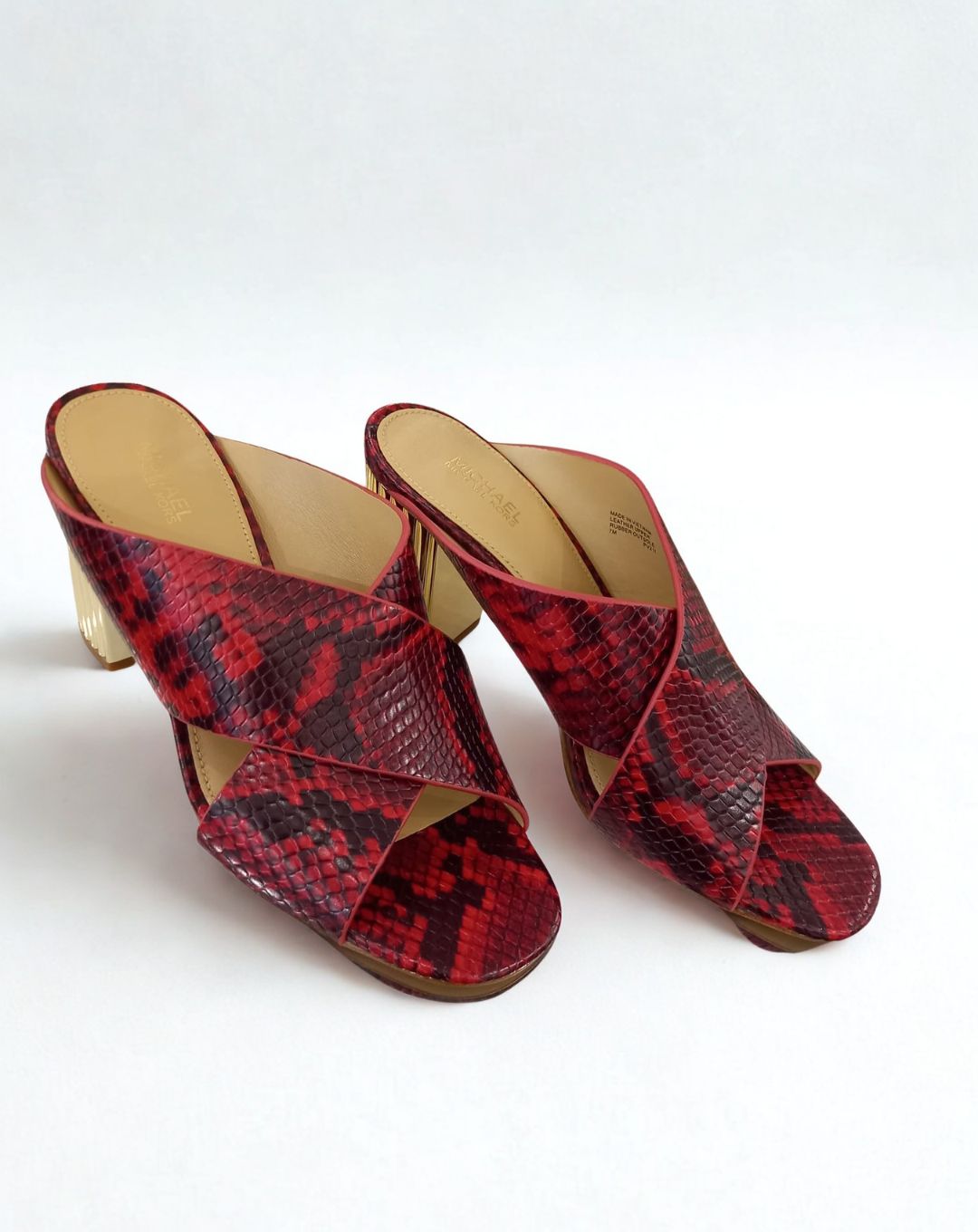 Sandali Michael Kors Donna in Vera Pelle – Effetto Pitonato