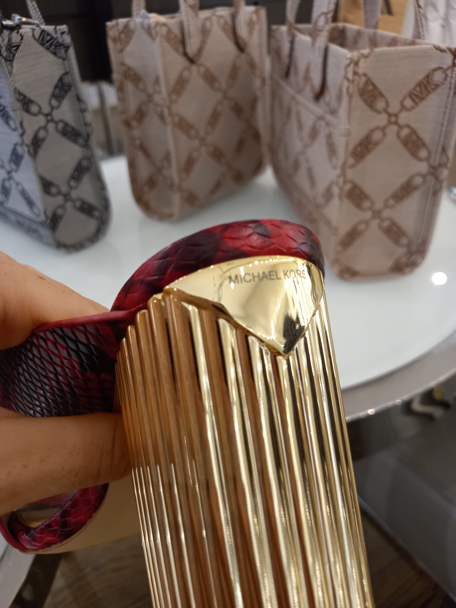 Sandali Michael Kors Donna in Vera Pelle – Effetto Pitonato